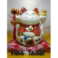 中式招财进宝陶瓷风水招财猫造型摆件家居装饰摆件风水摆件