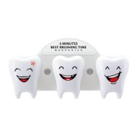 安雅牙齿牙刷架创意 强力吸盘式卡通可爱牙刷座 浴室卫生间牙具架