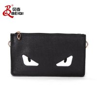 BQ/贝奇韩版斜挎包女小怪兽迷你挎包斜跨信封包潮长款钱包小包包