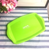 E-139/M ECO 简约安全环保家居餐盘塑料便携盘子绿色