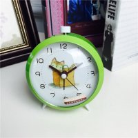 简约绿色静音床头打铃钟闹钟 桌面个性创意时钟