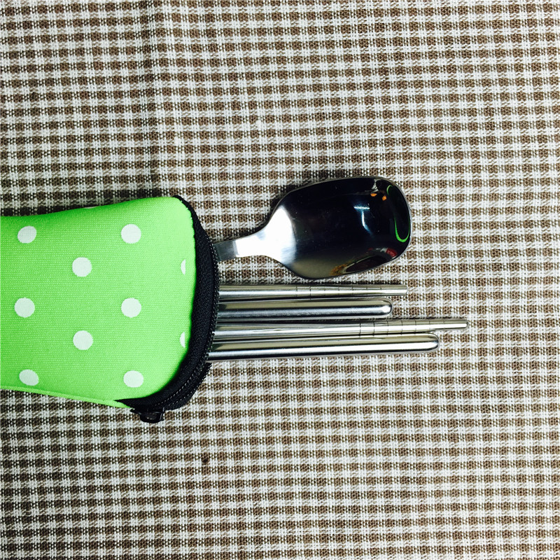 学生便携式餐具套装创意叉勺筷子可爱套装儿童旅行餐具5
