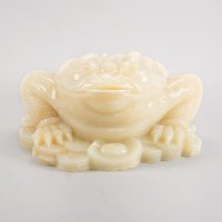中式高档招财辟邪蜜桃玉大金蟾风水摆件（含税）