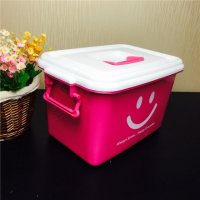 E-252/S 粉红色笑脸家居收纳箱储物箱置物箱杂物箱