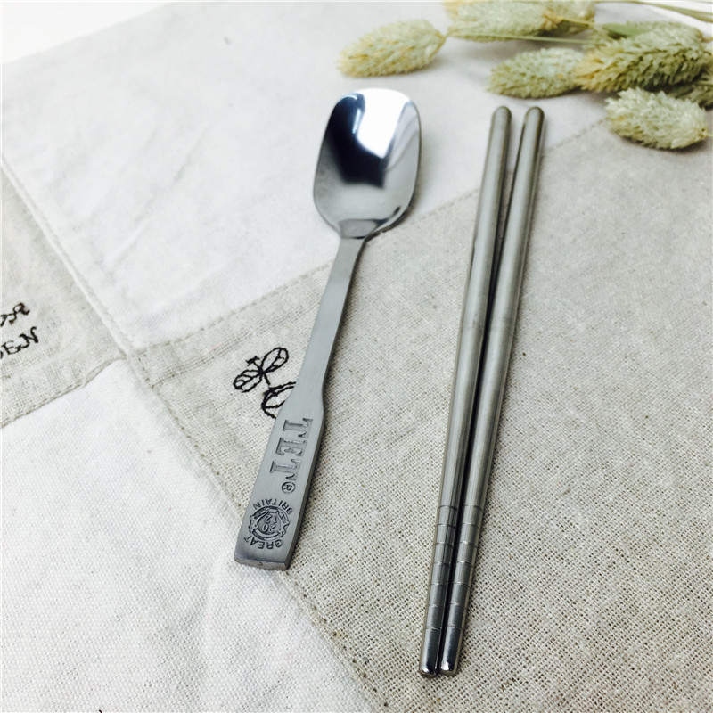 不锈钢便携餐具筷勺套装筷子勺子叉子实用便携餐具5