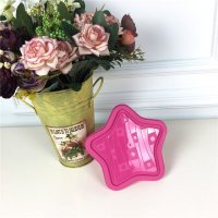 E-860 安全环保家居五角星密封盒便携餐盒五角星食品盒500ml粉色