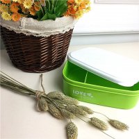 E-1046ECO 简约安全环保家居密封盒便携餐盒饭盒550ml绿色
