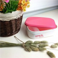 E-1046ECO 简约安全环保家居密封盒便携餐盒饭盒750ml白色