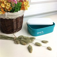 E-1046ECO 简约安全环保家居密封盒便携餐盒饭盒750ml蓝色