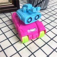 卡通模型车 紫色坦克型玩具车