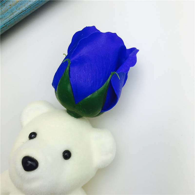 蓝色款玫瑰香皂花束礼盒康乃馨肥皂花批发情人节母亲节生日礼品厂家3