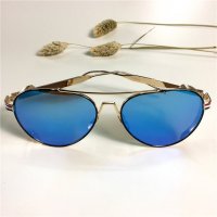 男女士太阳镜个性镜框 潮人多色大框镜时尚太阳眼镜装饰镜	蓝色	不锈钢