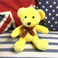 可爱毛绒玩具布娃娃送女友生儿童婚庆礼物 黄色熊  棉+涤纶