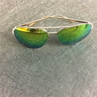 男女士太阳镜个性镜框 潮人多色大框镜时尚太阳眼镜装饰镜	蓝绿色 不锈钢