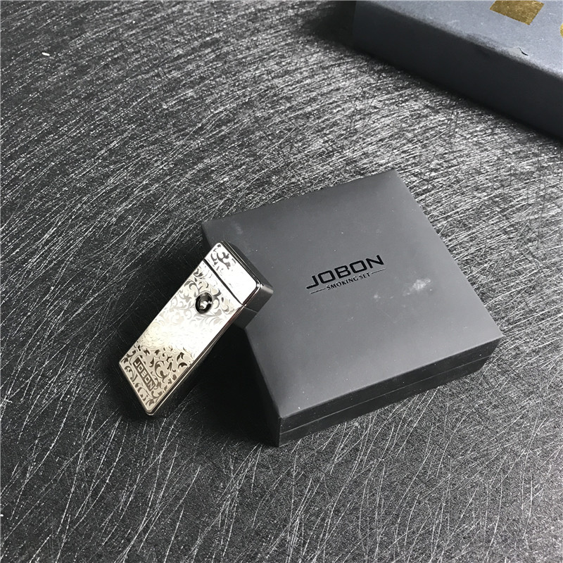usb充电打火机男士超薄防风创意个性脉冲电流电子点烟器银色2