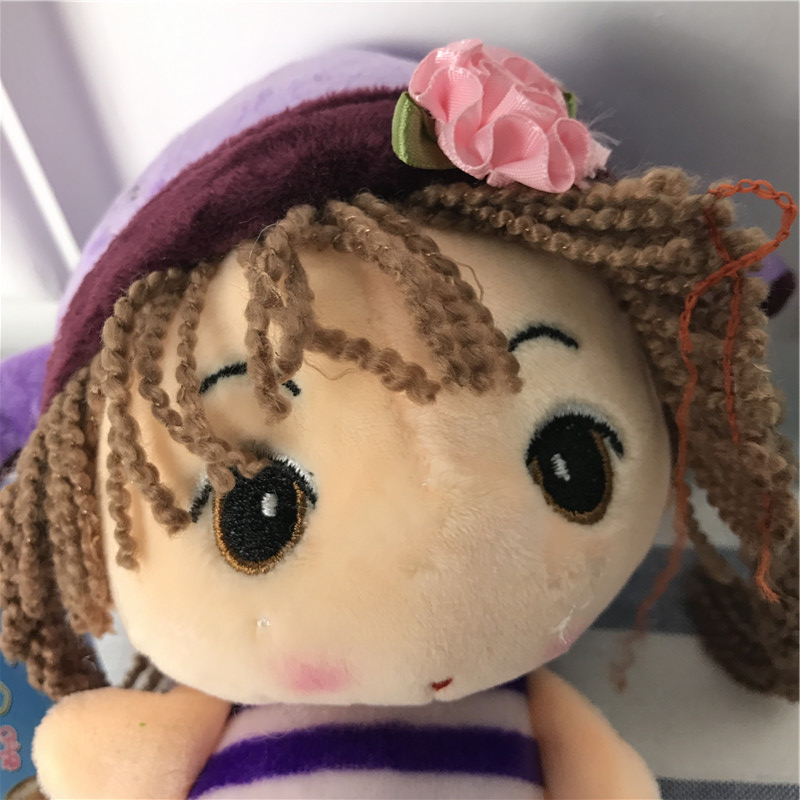 紫色条纹衣服娃娃	PP棉 抱枕毛绒玩具送女友生儿童婚庆礼物2