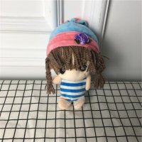 蓝色条纹衣娃娃 PP棉 抱枕毛绒玩具送女友生儿童婚庆礼物