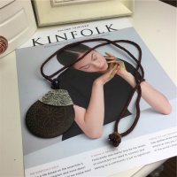 褐色 椰子壳坠子项链 椰子壳材质特色项链 度假必备