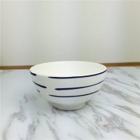 创意手绘线条陶瓷碗勺 家用吃饭碗餐具