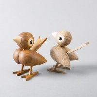 简约柚木/白橡木小麻雀 家居桌面木摆件 客厅书房装饰（不含税）