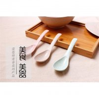 麦香环保餐勺创意日式小麦勺子 搅拌汤勺加厚调羹套装3支装
