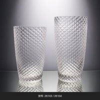 透明	钻纹瓶 玻璃花盆花器时尚玻璃花瓶摆件
