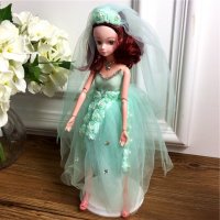 手工制作全身关节可以动婚纱娃娃（配礼盒支架防滑垫）五个一包装，清色装，可零售