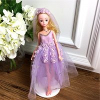 手工制作全身关节可以动婚纱娃娃（配礼盒支架防滑垫）五个一包装，清色装，可零售