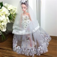 手工制作全身关节可以动婚纱娃娃（配礼盒支架防滑垫）五个一包装，清色装，可零售