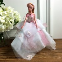 手工制作全身关节可以动婚纱娃娃（配礼盒支架防滑垫）五个一包装，清色装，可零售