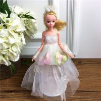 手工制作全身关节可以动婚纱娃娃（配礼盒支架防滑垫）五个一包装，清色装，可零售