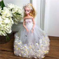 手工制作全身关节可以动婚纱娃娃（配礼盒支架防滑垫）五个一包装，清色装，可零售