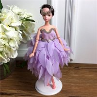 手工制作全身关节可以动婚纱娃娃（配礼盒支架防滑垫）五个一包装，清色装，可零售