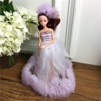 手工制作全身关节可以动婚纱娃娃（配礼盒支架防滑垫）五个一包装，清色装，可零售