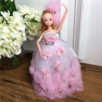 手工制作全身关节可以动婚纱娃娃（配礼盒支架防滑垫）五个一包装，清色装，可零售