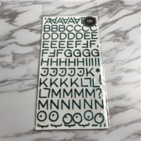 字母贴 银绿色