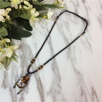 香水精油瓶项链装饰复古香薰琉璃吊坠朱砂胎毛挂件毛衣链饰品女