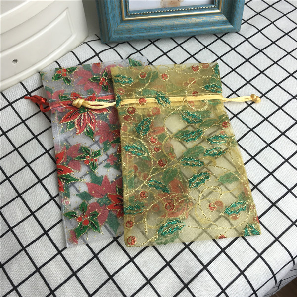 高档纱质透明袋饰品珠宝首饰收纳包装小布袋子抽绳手串佛珠袋1