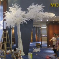 仿真包柱白榕树半边靠墙枫树 桃花树大型仿真景观树酒店公园造景 包柱白榕树