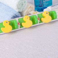 安雅卫生间浴室拖把架免打孔太空铝多功能无痕扫把架挂架挂钩打孔（3勾4挂）