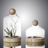 现代简约透明圆形玻璃罐五谷杂粮储物罐干果罐糖果罐礼物家居装饰创意玻璃器皿