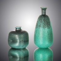 复古中式现代式玻璃插花花瓶装饰摆件