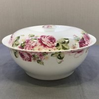 得意陶瓷高档骨瓷大汤锅9英寸带盖锅