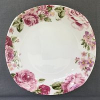 得意陶瓷唐山骨质瓷餐盘8英寸方盘实用菜盘