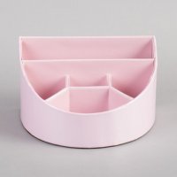 粉红色圆形化妆盒 皮革化妆品收纳盒
