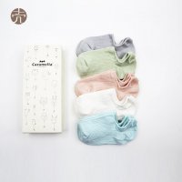 秋季袜子礼盒纯色系列（五双）