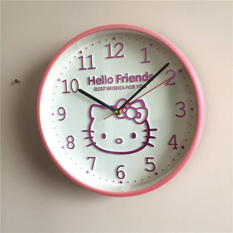 时尚精美凯蒂猫造型电子时钟挂钟1