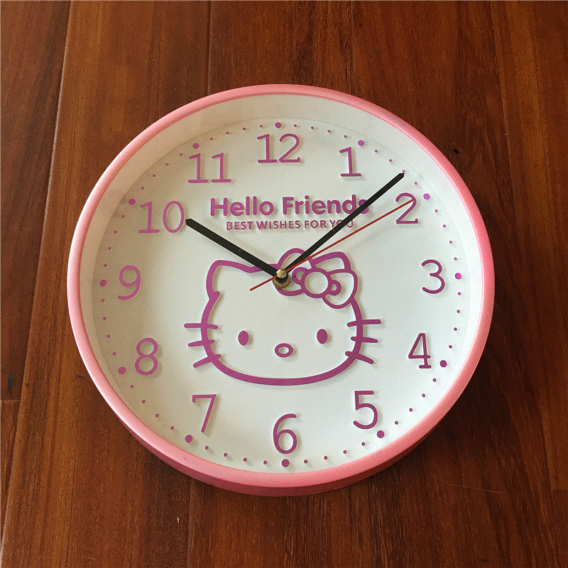 时尚精美凯蒂猫造型电子时钟挂钟2