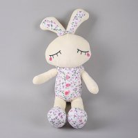 4号美人兔 碎花布 超柔 抱枕毛绒玩具送女友生儿童婚庆礼物