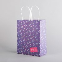 紫色 白卡纸纸袋礼品手提袋